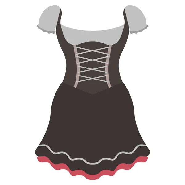 Tradicional Vestido Oktoberfest Para Las Mujeres Diseño Ilustración Vectorial — Vector de stock