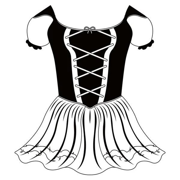 Icône robe oktoberfest traditionnelle pour les femmes — Image vectorielle