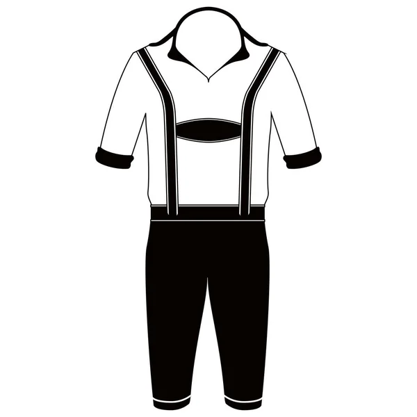 Traditionele oktoberfest kleding pictogram voor mannen — Stockvector