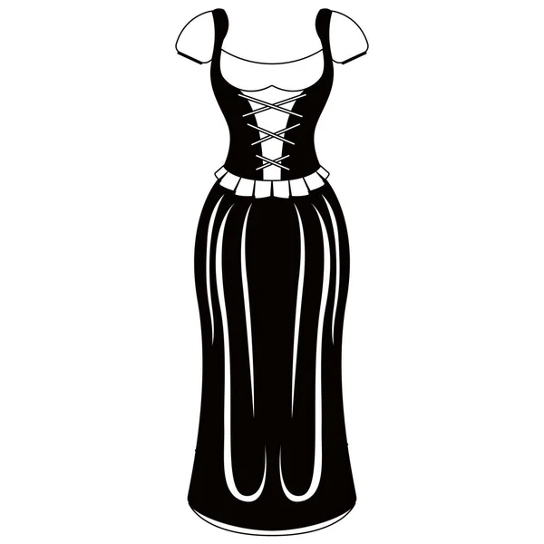 Tradiční ikona oktoberfest šaty pro ženy — Stockový vektor