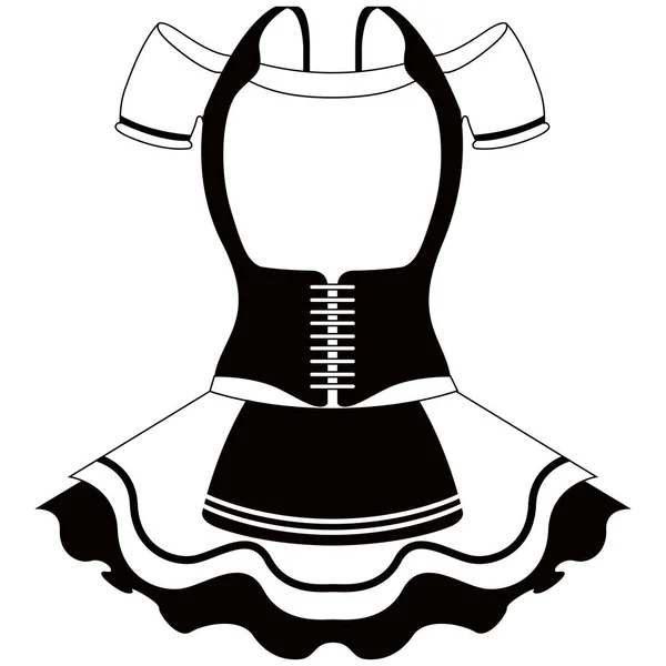 Традиционная икона октоберфест платья для женщин — стоковый вектор