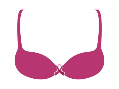 İzole pembe kurdele. Meme kanseri kampanyası