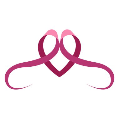 İzole pembe kurdele. Meme kanseri kampanyası