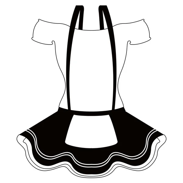 Traditionele oktoberfest jurk pictogram voor vrouwen — Stockvector