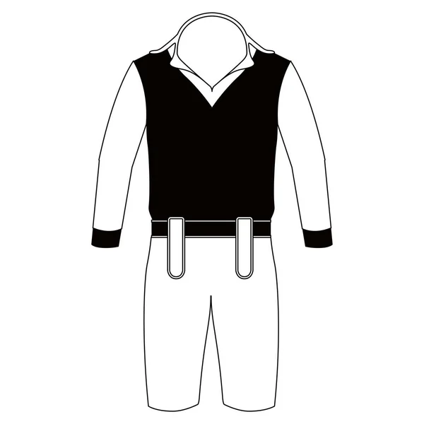 Traditionele oktoberfest kleding pictogram voor mannen — Stockvector