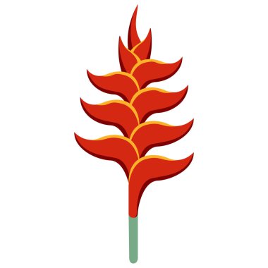 Renkli tropikal çiçek simgesi. Vektör çizim tasarım