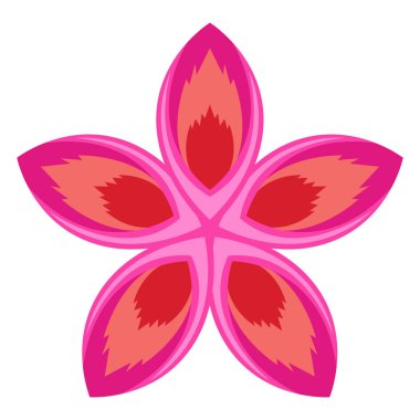 Renkli tropikal çiçek simgesi