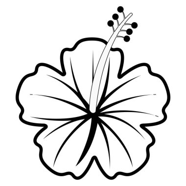 Renkli tropikal çiçek simgesi