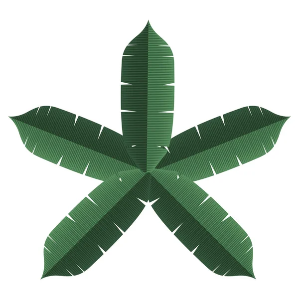 Icono colorido de hoja tropical — Vector de stock