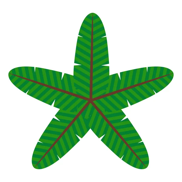 Ikona kolorowy liść tropikalny — Wektor stockowy