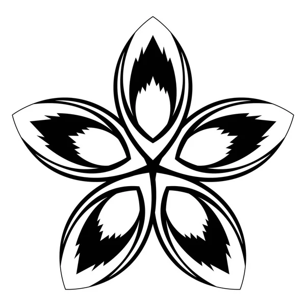 カラフルな熱帯の花のアイコン — ストックベクタ