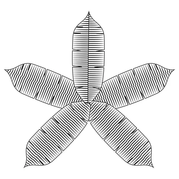 Kleurrijke tropische blad pictogram — Stockvector