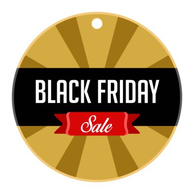 Renkli siyah Cuma etiket