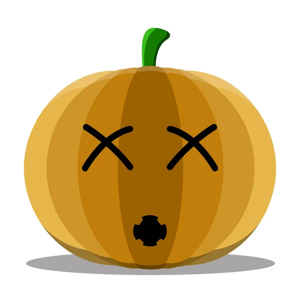 Citrouille d'Halloween mignon isolé — Image vectorielle