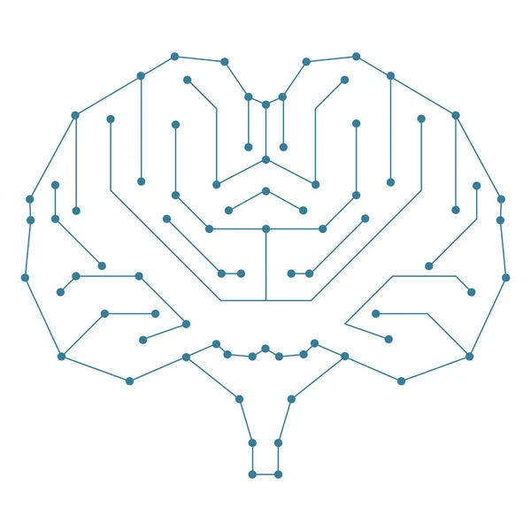 抽象的なネットワーク ai 脳 — ストックベクタ