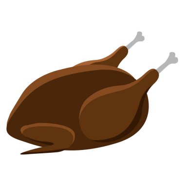 İzole kavrulmuş hindi. Şükran günü