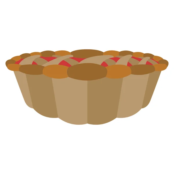 Geïsoleerde pompoen pie — Stockvector