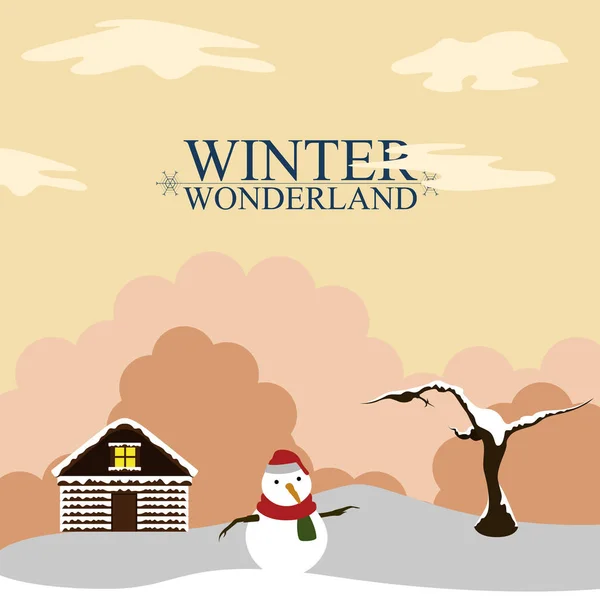 Winter wonderland landscape. Christmas season