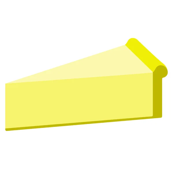 Ізольований шматочок сиру — стоковий вектор