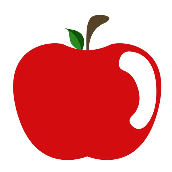 Isolated red apple — Stock Vector