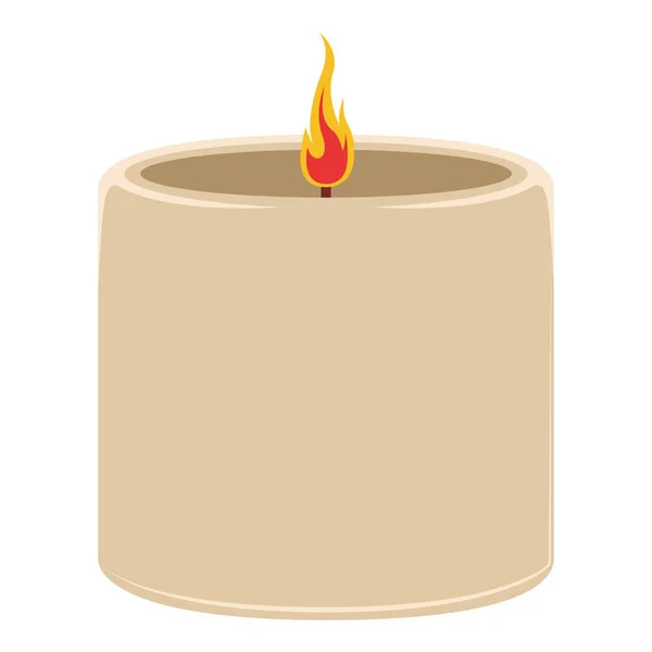 Изолированная зажженная свеча — стоковый вектор