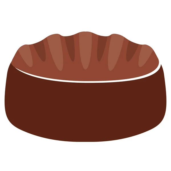 İzole çikolata hatmi simgesi — Stok Vektör