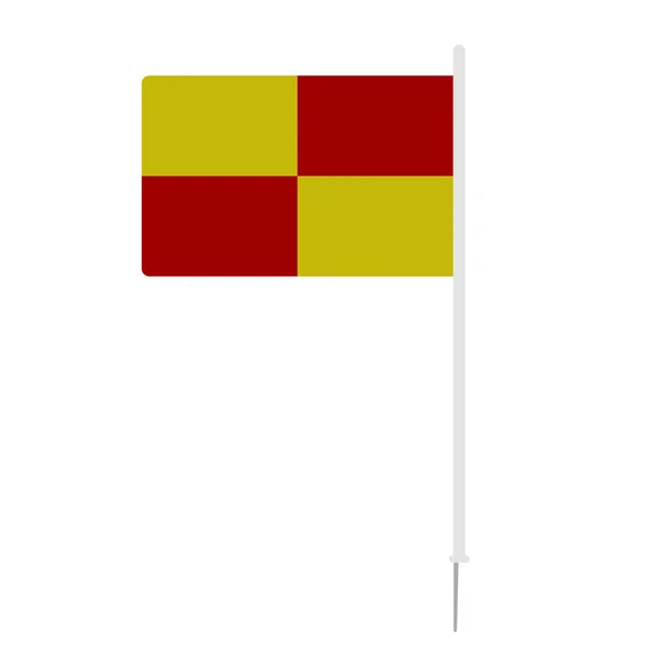 Σημαία του κόρνερ απομονωμένες ποδόσφαιρο — Διανυσματικό Αρχείο