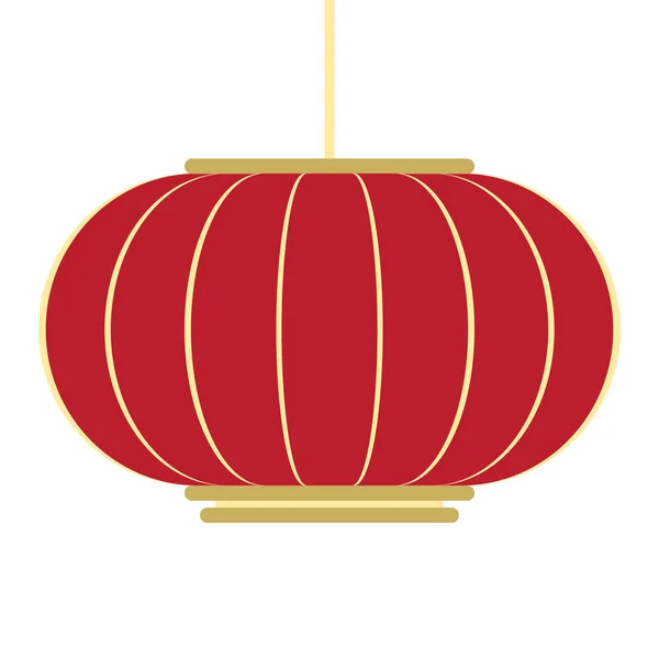 Lampe isolée chinoise. Nouvel an chinois — Image vectorielle