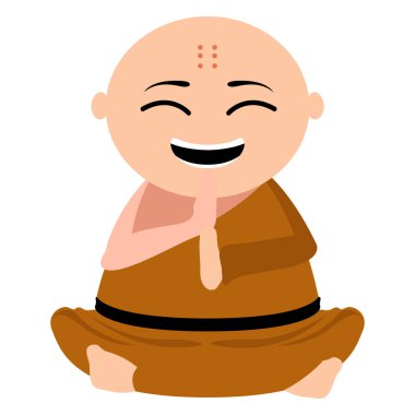 İzole geleneksel Asya çizgi film karakteri