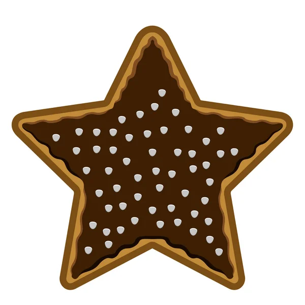 Noel yıldızı zencefilli kurabiye — Stok Vektör