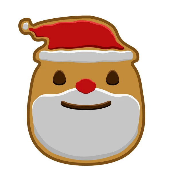 Navidad Santa Claus galleta de jengibre — Vector de stock