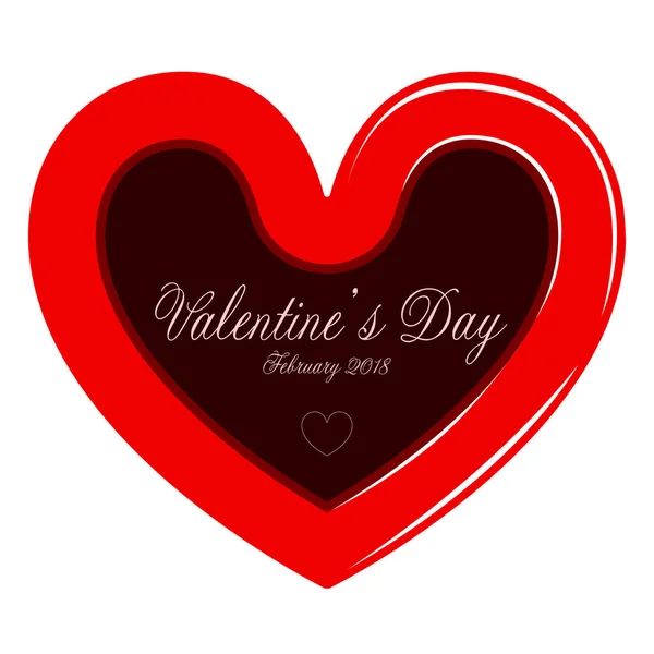 Chocolat en forme de coeur. Saint Valentin — Image vectorielle