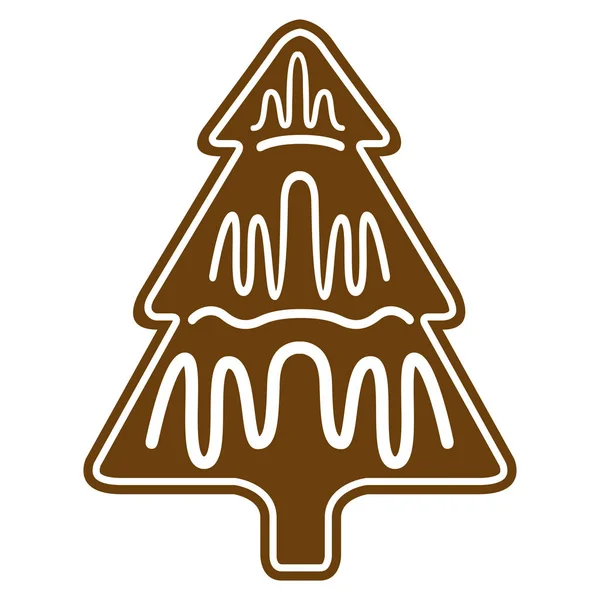 Weihnachtsbaum Lebkuchen — Stockvektor