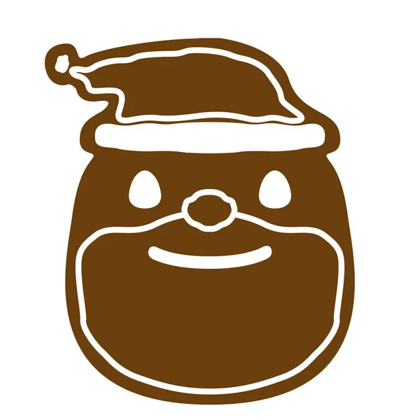 Weihnachtsmann-Lebkuchen — Stockvektor