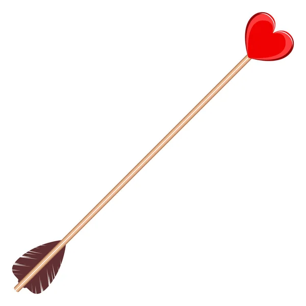 Изолированная стрела Купидона. День Святого Валентина — стоковый вектор