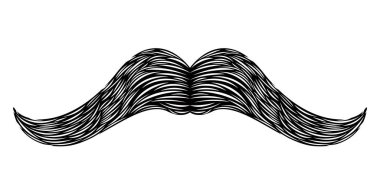 İzole detaylı bıyık