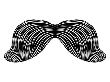 İzole detaylı bıyık