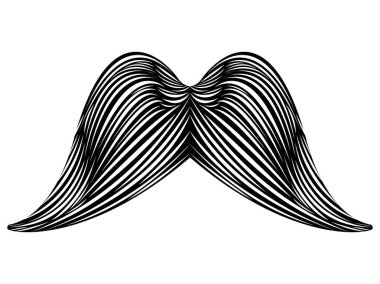 İzole detaylı bıyık