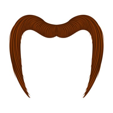 İzole detaylı bıyık