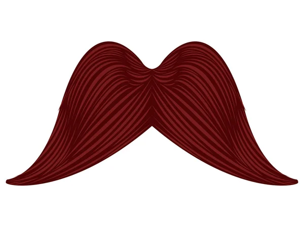 Bigote detallado aislado — Vector de stock