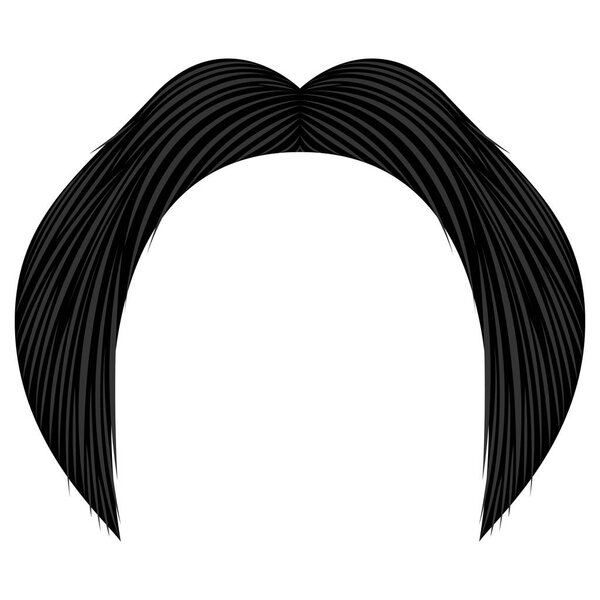 Isolated detailed mustache