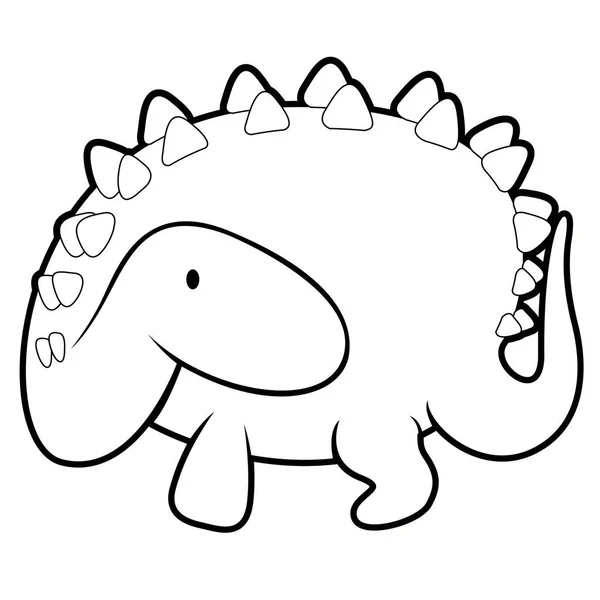 Personagem de desenho animado de dinossauro bonito isolado —  Vetores de Stock