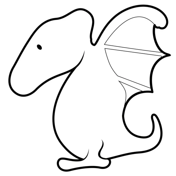 Isolated cute dinosaur cartoon character — Stock Vector