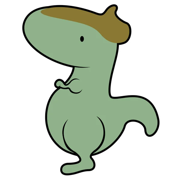 Isolé personnage de dessin animé mignon dinosaure — Image vectorielle