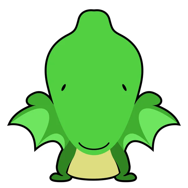 Personaje de dibujos animados dinosaurio lindo aislado — Vector de stock