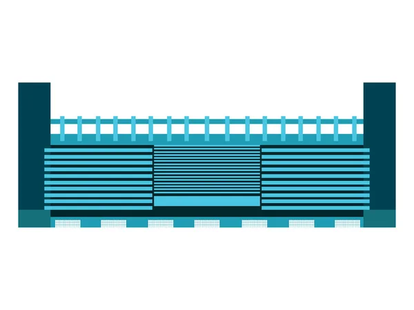 隔離されたサッカー スタジアムのアイコン — ストックベクタ
