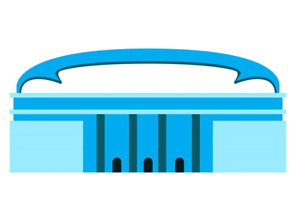 Ícone Isolado Estádio Futebol Desenho Ilustração Vetorial — Vetor de Stock