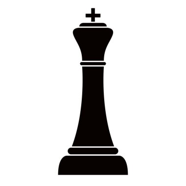 Bir kral silüeti satranç parça