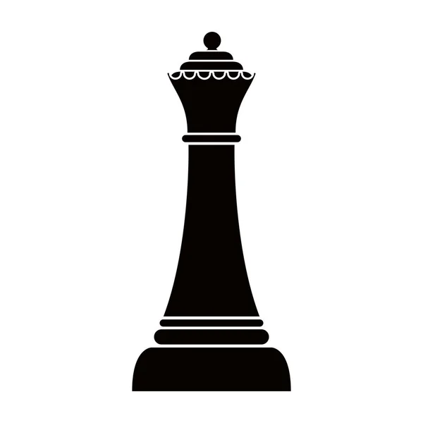 Silueta královna šachová figurka — Stockový vektor