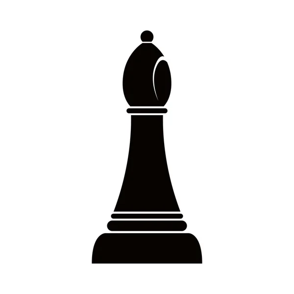 Silueta biskup šachová figurka — Stockový vektor